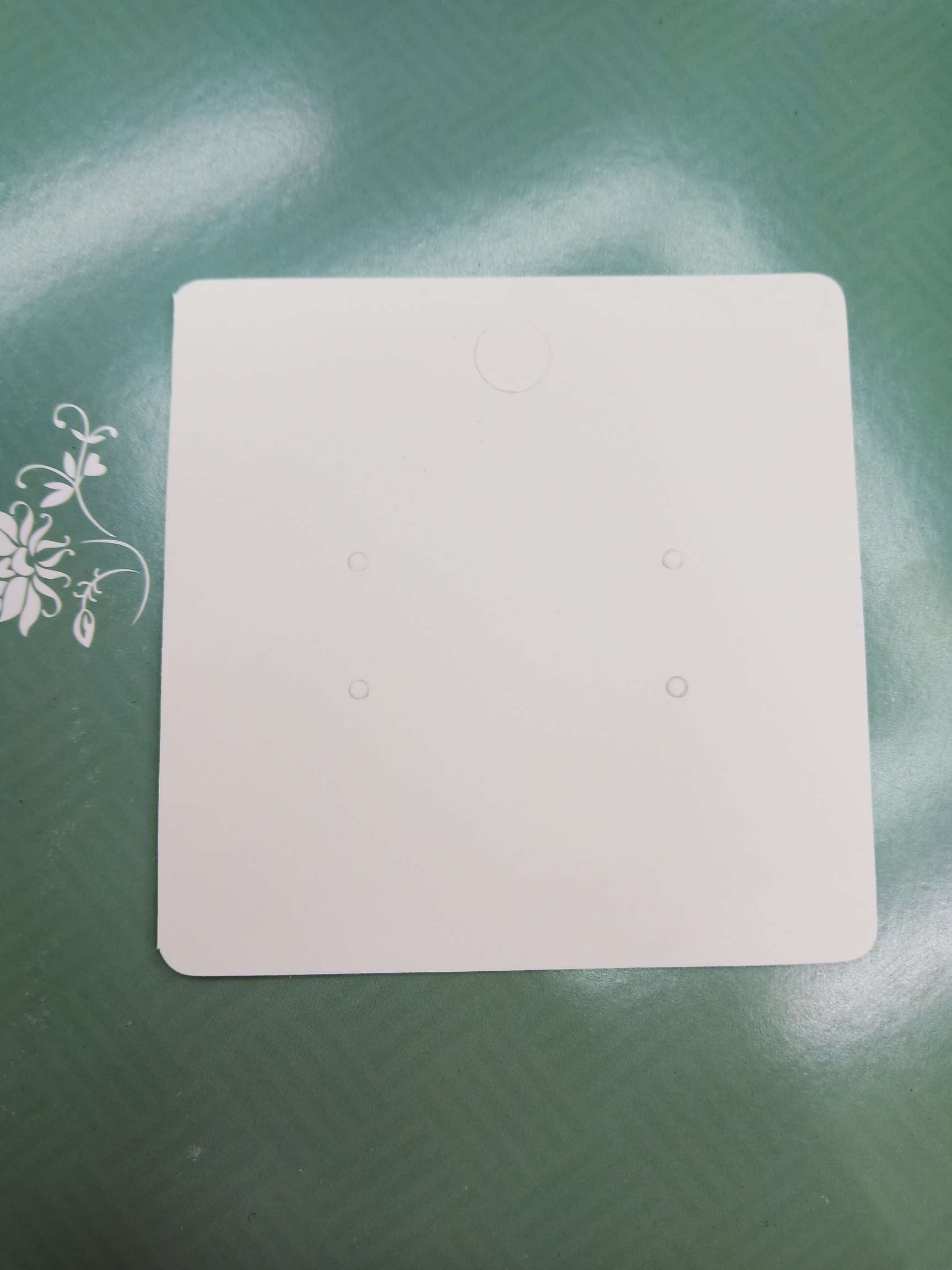 现货流行饰品耳环卡片350克纸卡7ⅹ7复哑膜925产品图