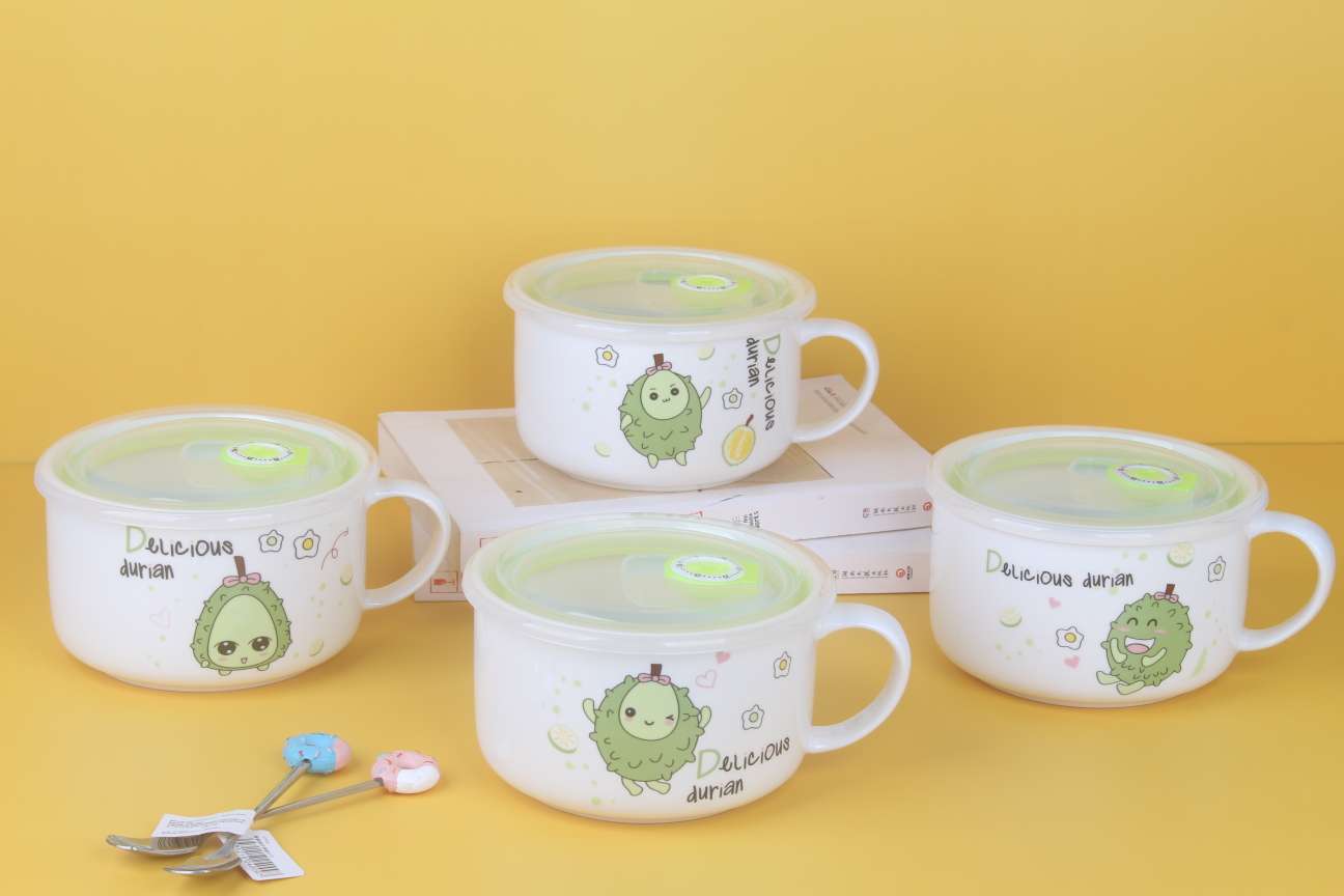 MFJJ  MK19牛油果泡面杯+PP盖  850ML产品图