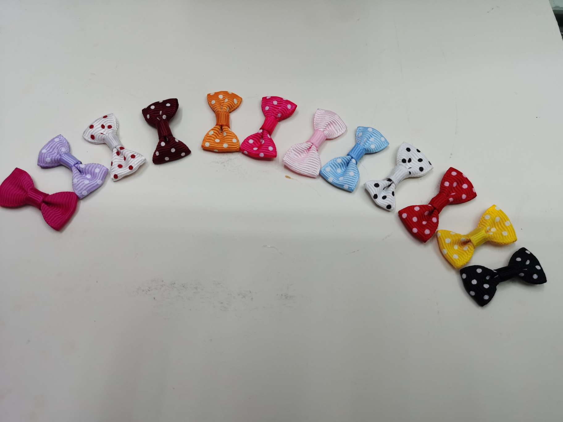 Hilo de 5 puntos puntos impresos pajarita atado a mano floral hecho a mano accesorios adorable mezclable color personalizado