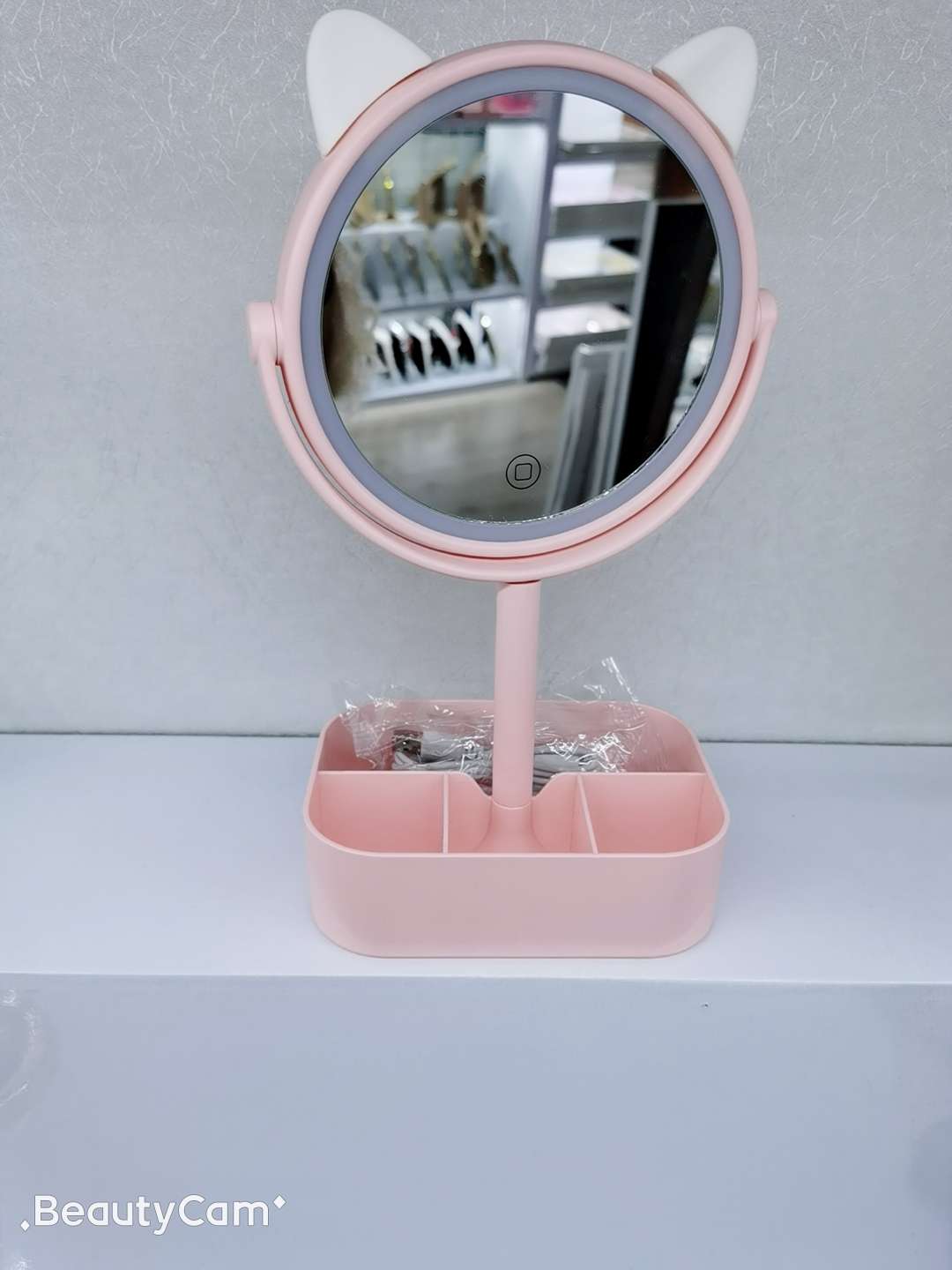 Cat mirror makeup mirror cute desktop mirror compact square change makeup convenient makeup table using diy artifact decoration mirror