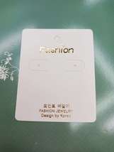 现货流行饰品耳环卡片350克纸6X7..5韩文字体