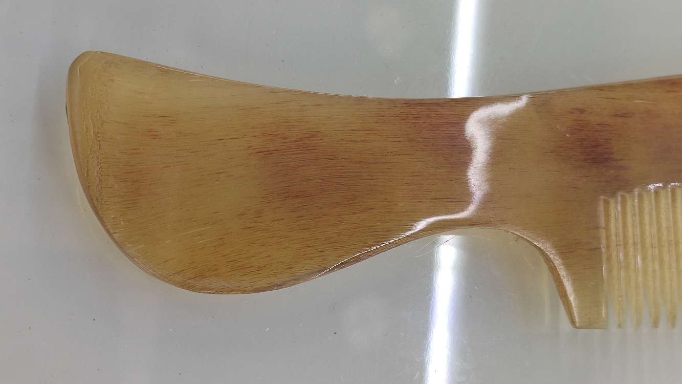 Xiaoping Natural Horn Comb 17 Cm Natural Horn Comb 17 Anchovies Specification drawing