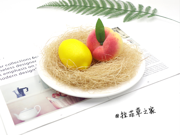 拉菲草之家天然拉菲草丝手工酒瓶化妆品高档礼盒填充物详情图6