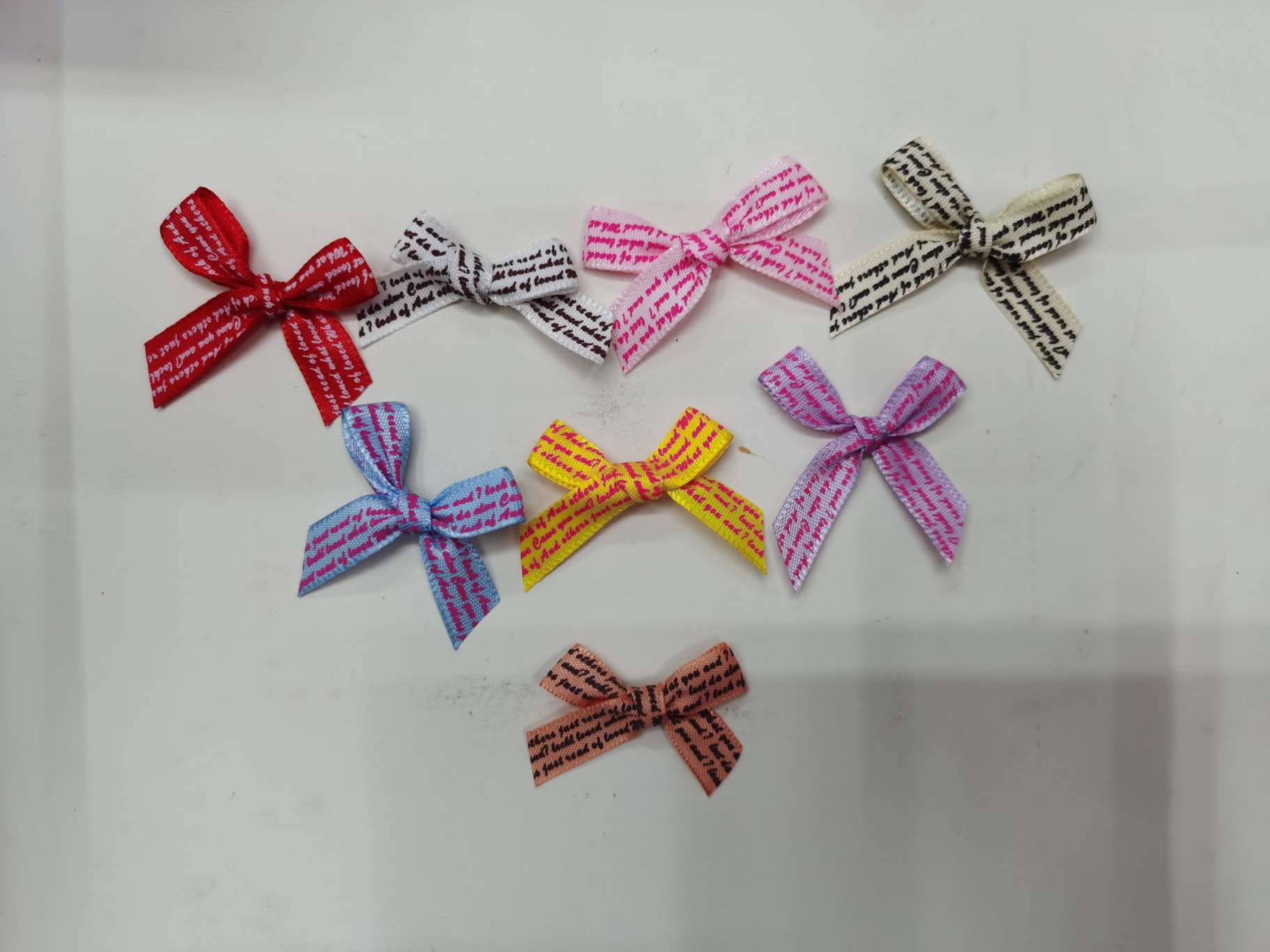 3分印字母手打结 手工花 手打蝴蝶结 饰品配件 玩具配件 diy 定制