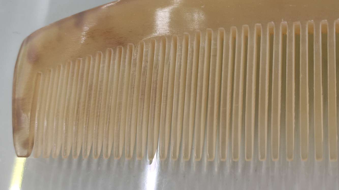 Xiaoping Natural Horn Comb 18 Cm Moon Type Horn Comb Natural Moon Type Horn Comb 18 Months Specification drawing