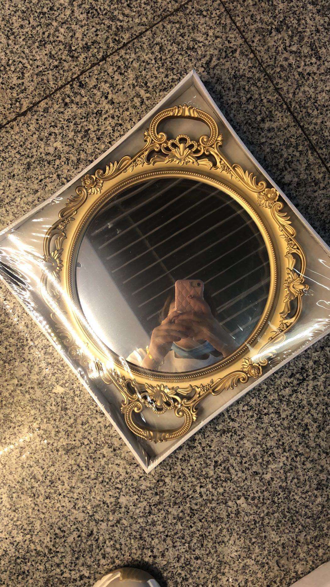 镜子化妆镜拍照道具镜子diy 桌面装饰摆件亚克力镜工艺品