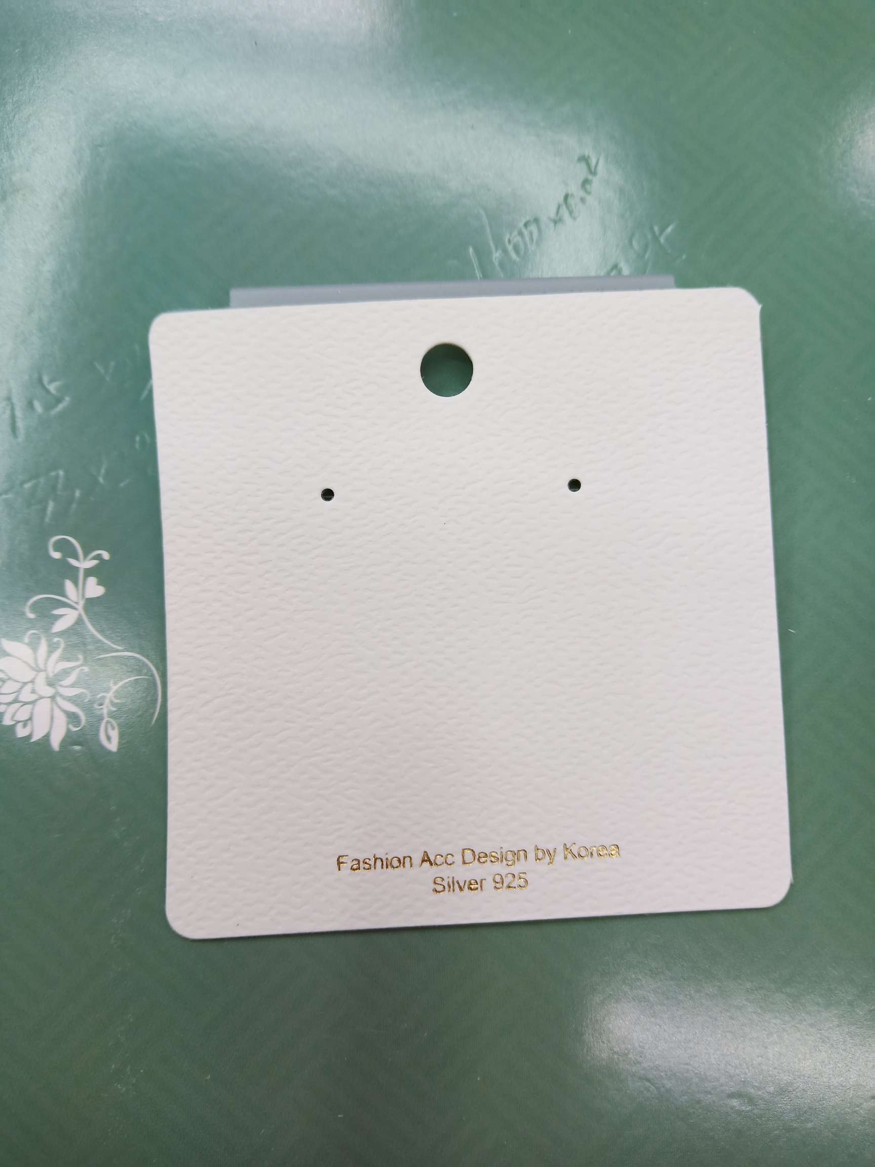 现货流行饰品耳环卡片7X7pⅴc贴纸弯钩925耳环卡可定做