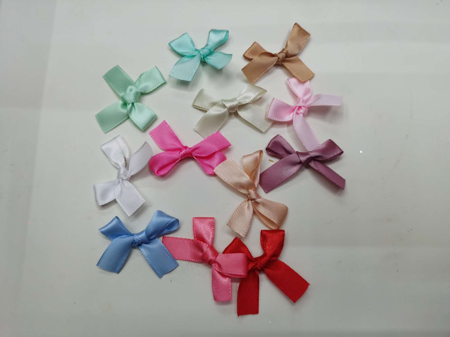 3分涤纶手打结 手打蝴蝶结 手工 diy 饰品配件 玩具配件 定制
