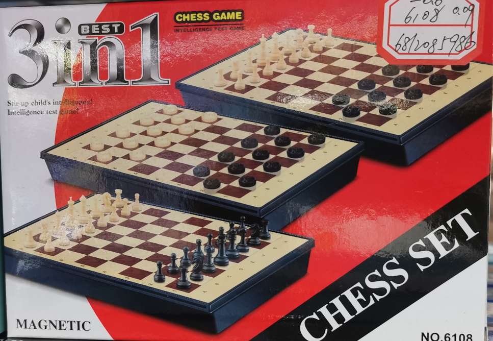 3 in 1 chess  set 运动户外 休闲运动   游戏棋 益智游戏 开欣玩具 塑胶