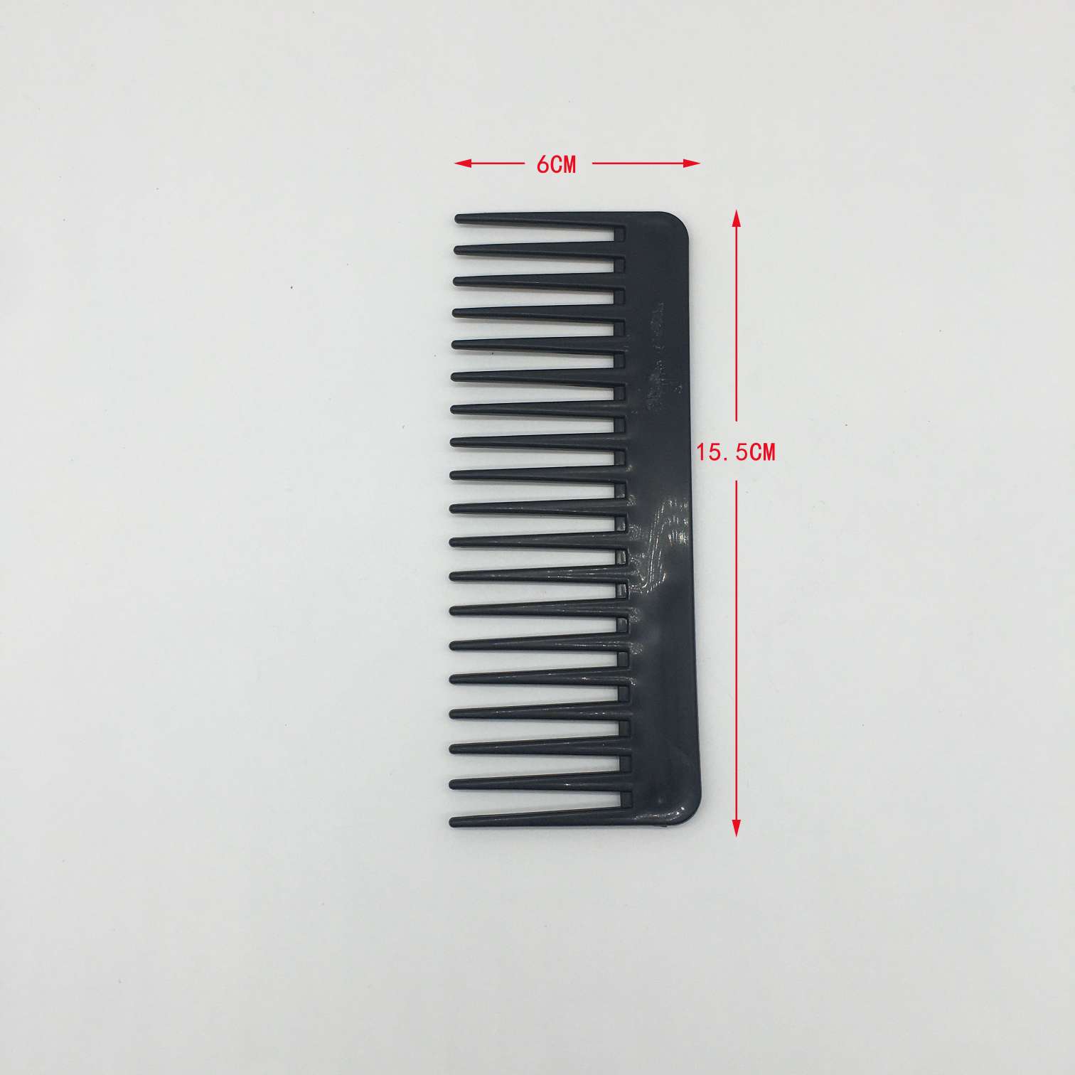 Factory direct sales of combs, black anti-tangling wide-toothed combs, plastic flat combs, hair care products, hair care tools, online merchant gifts, excellent choice details Picture