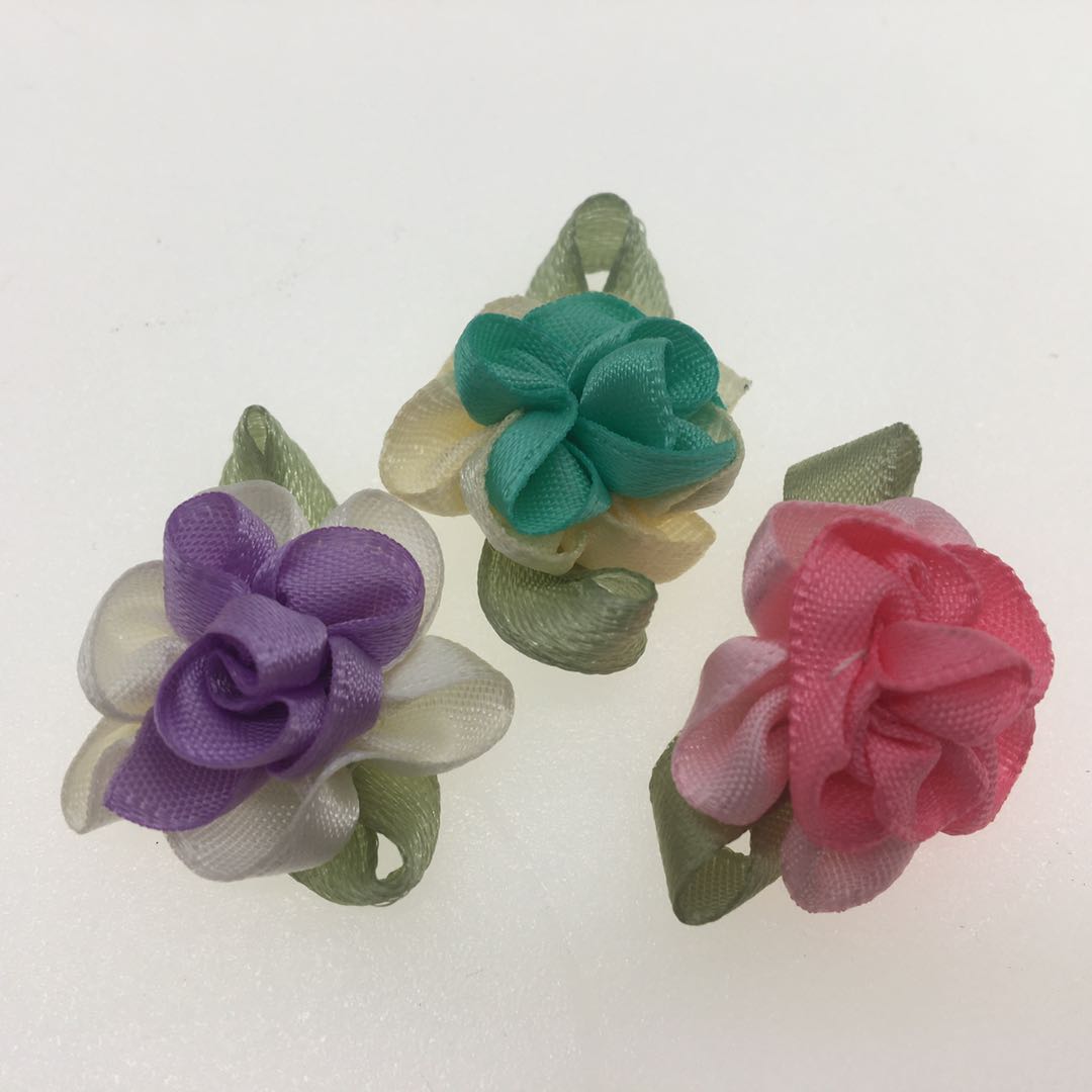 双色荷花 手工花 手打 diy 饰品配件 玩具配件 定制