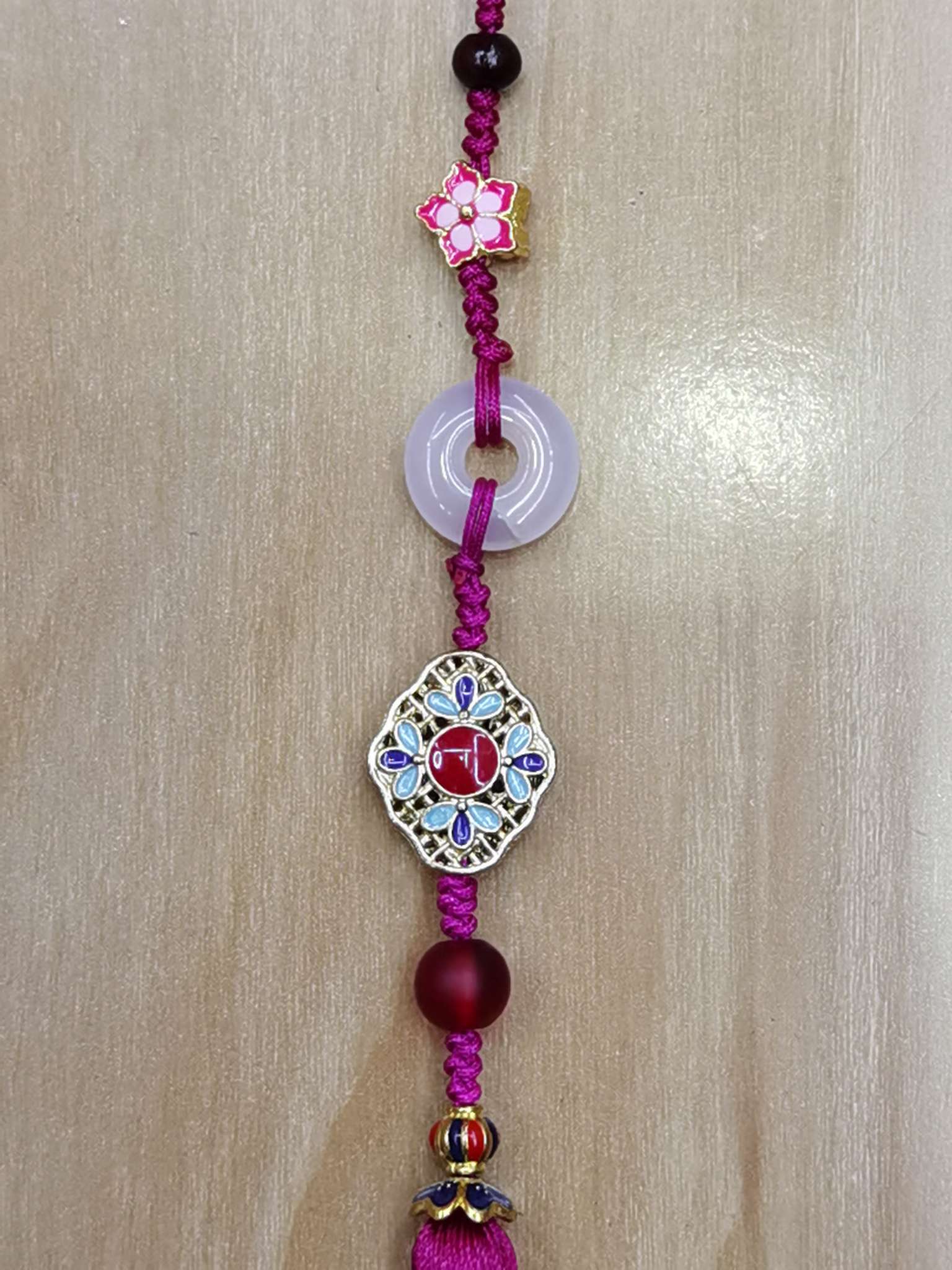 Hongyu handicrafts pendant with a jade pink lapel details Picture