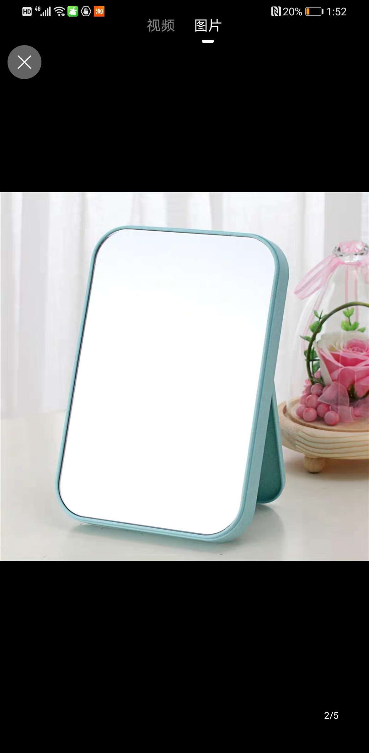 Desktop mirror compact square change makeup convenient makeup table using diy artifact decoration mirror