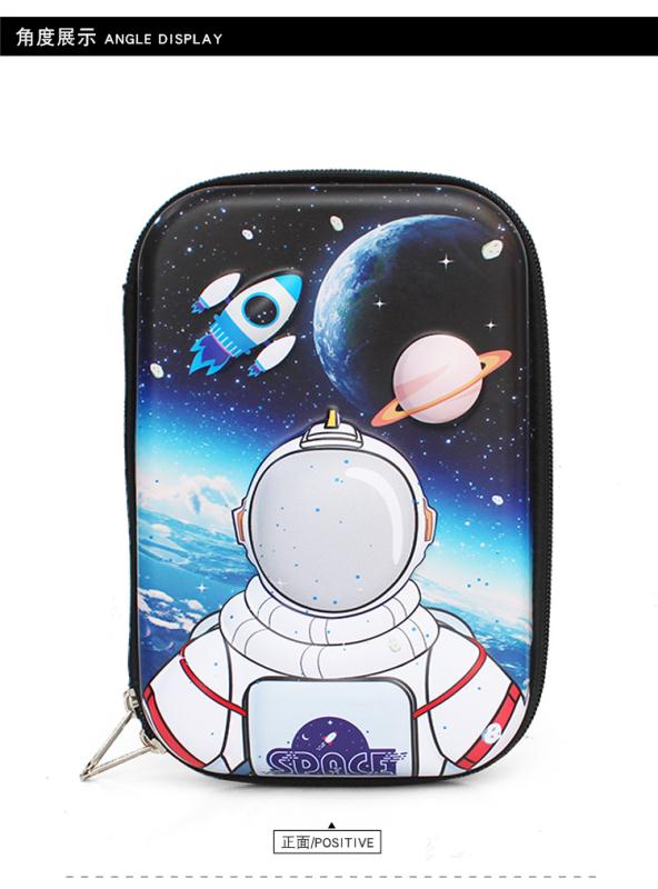 Factory Direct Sales Large Capacity Eva Astronaut Pencil Case Children's Pencil Case Primary School Students Pencil Case Multi-Functional Creative Stationery Pen Case