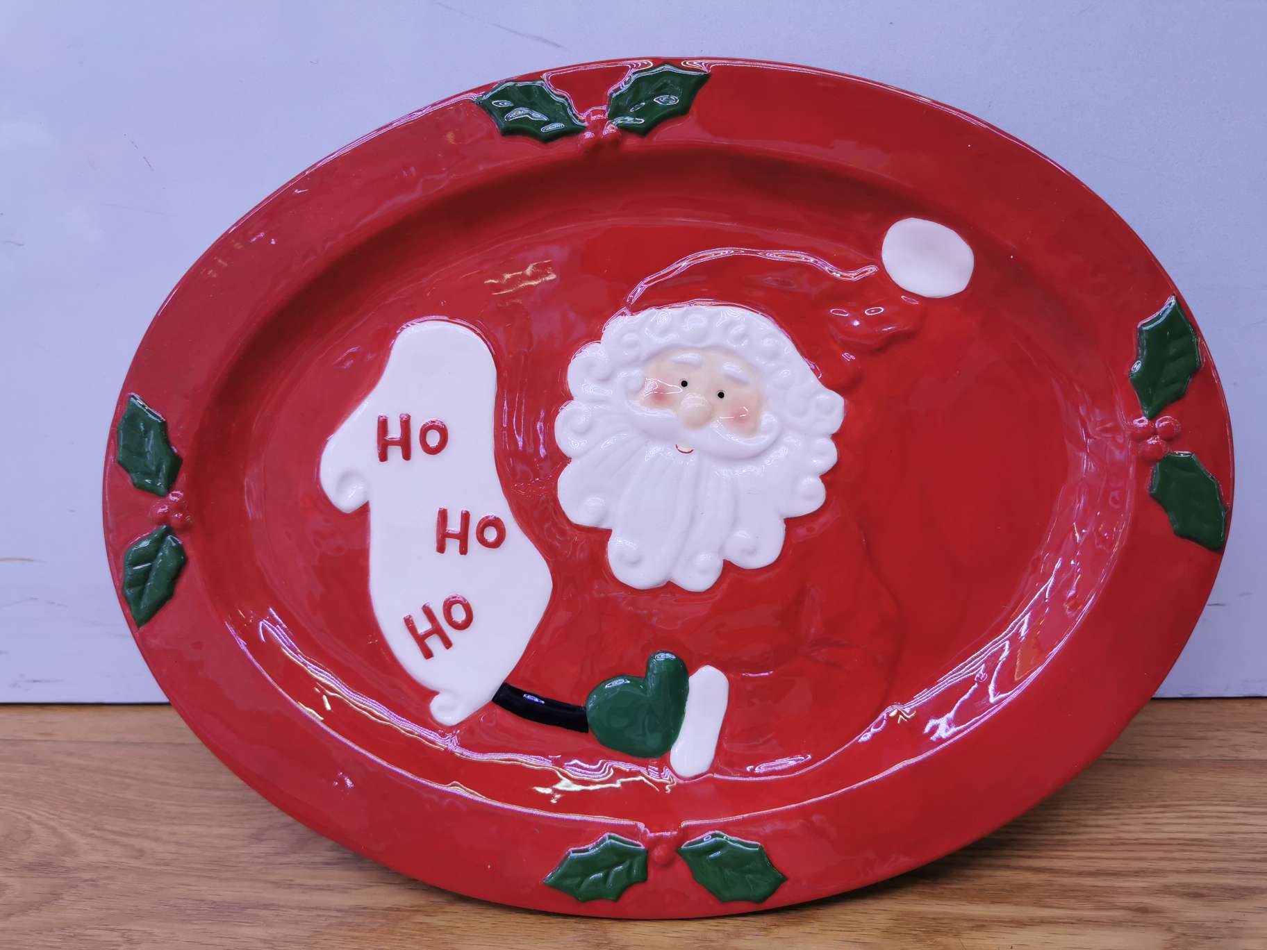 Ceramic Christmas plate fruit bowl thumbnail