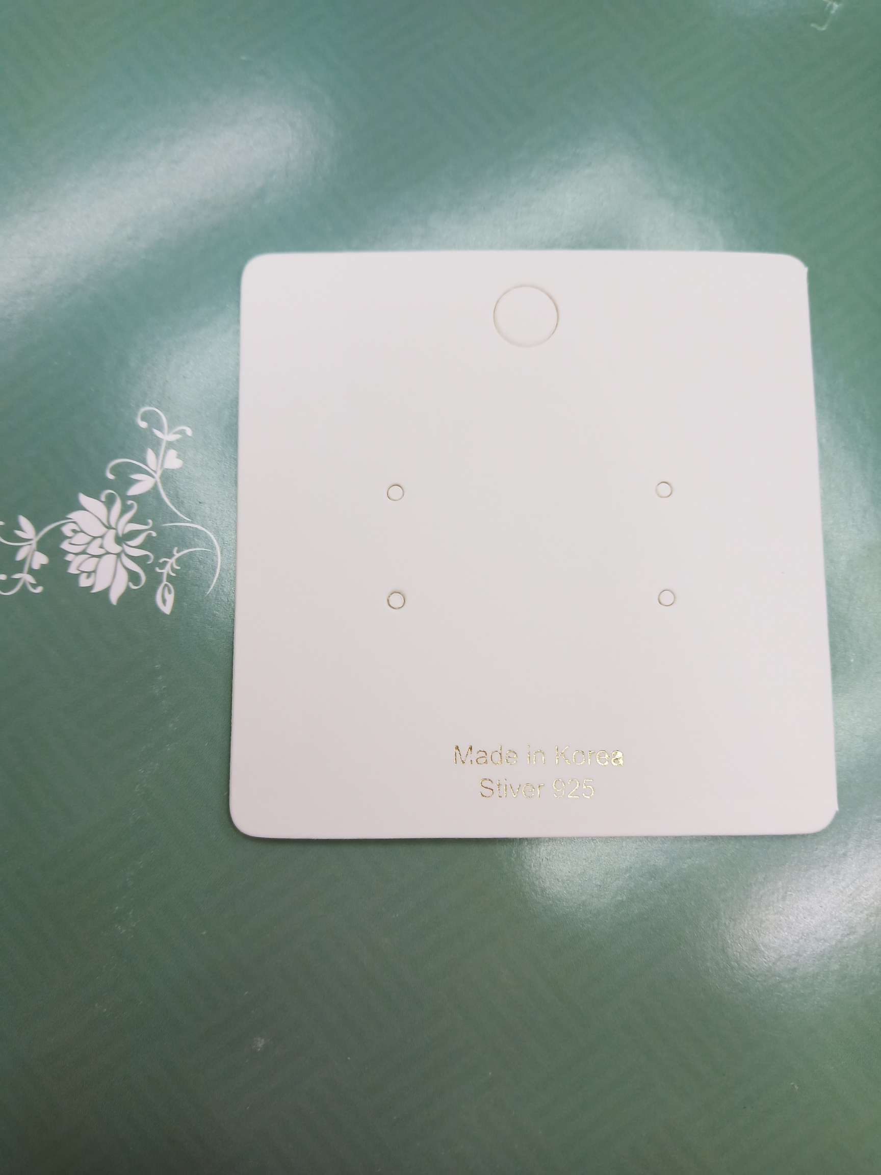 现货流行饰品耳环卡片350克纸卡7ⅹ7复哑膜925细节图