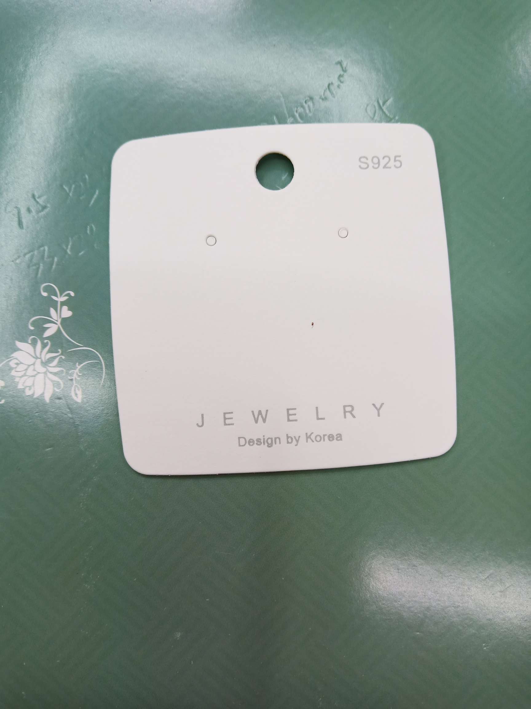 Spot fashion jewelry earrings card 350 grams of paper stickers 7X7 South Korean design S925 new can be customized thumbnail