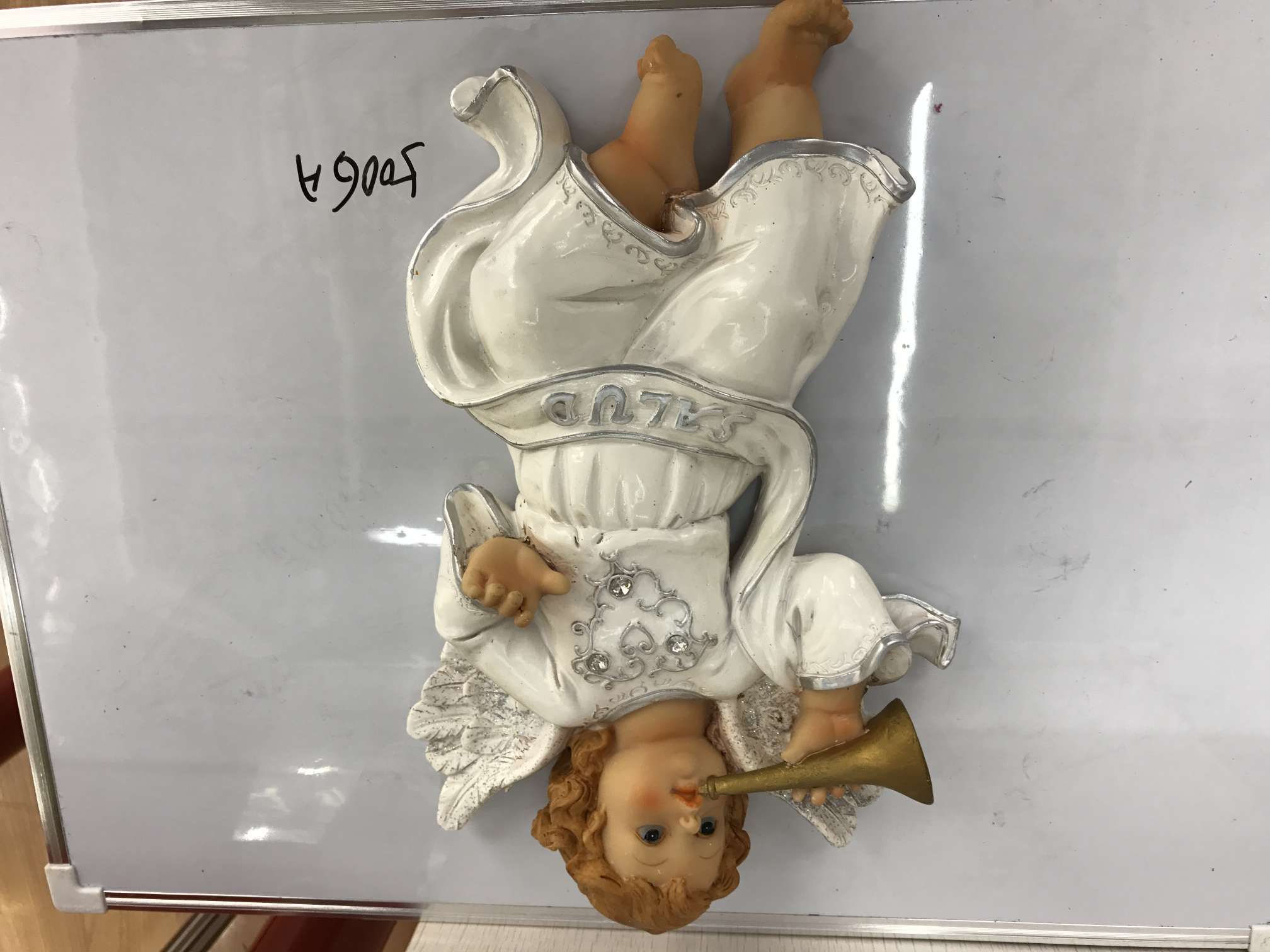 树脂工艺品，吹号丘比特天使挂板