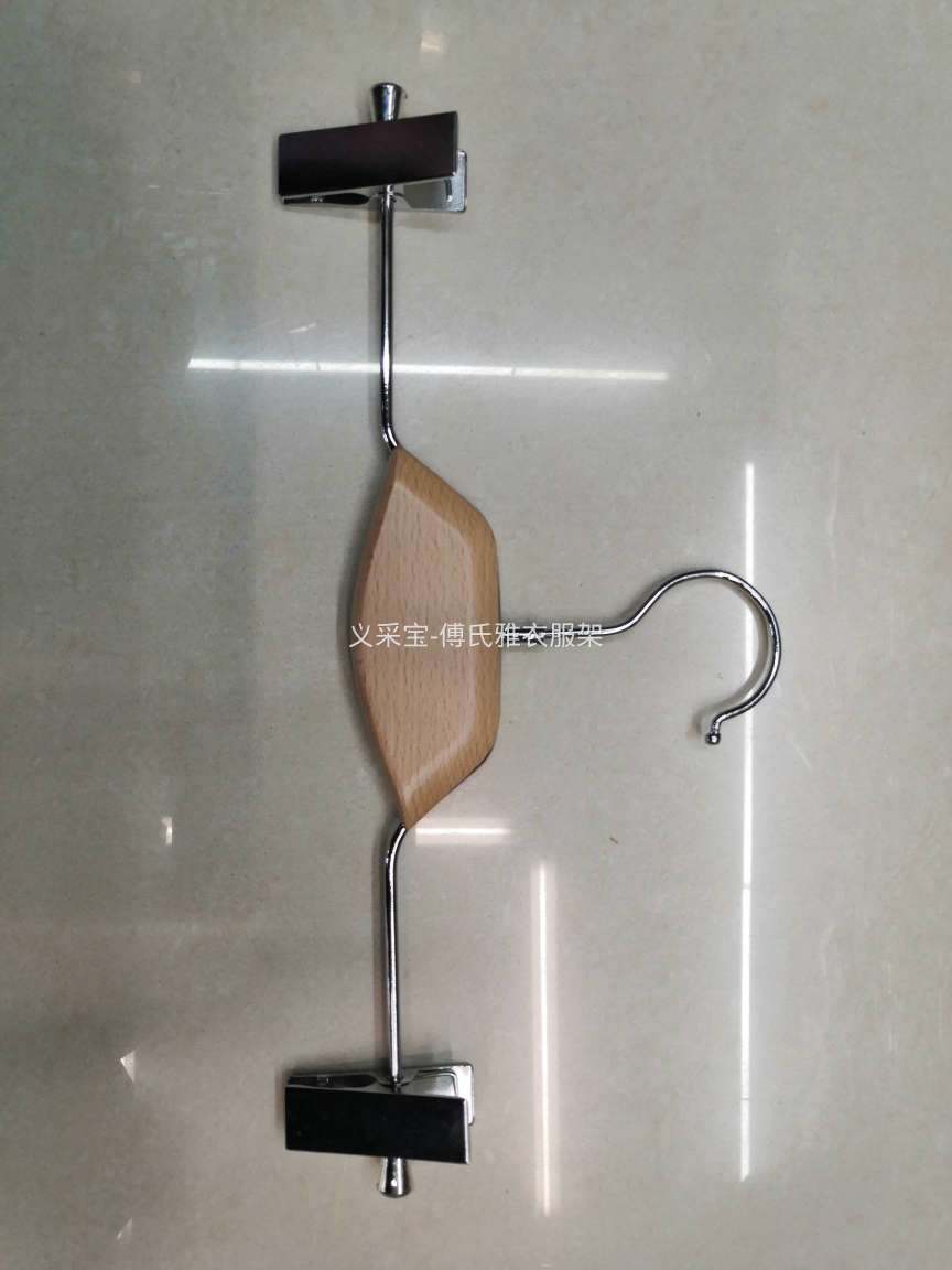 厂家直销 鼓木铁裤夹 成人裤架 服装店衣架裤夹 经济耐用实木衣架子韩版成人服装店衣服撑子夹木衣撑木质衣挂浸塑衣架家用