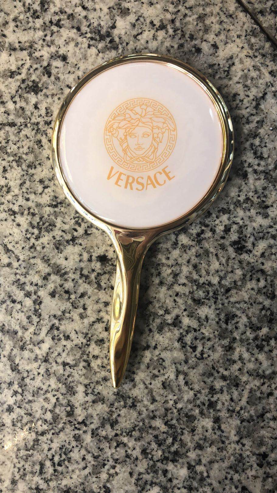 Handle makeup mirror Toilet Dormitory anytime and anywhere HD beautiful easy to use glass material cute wind makeup mirror thumbnail
