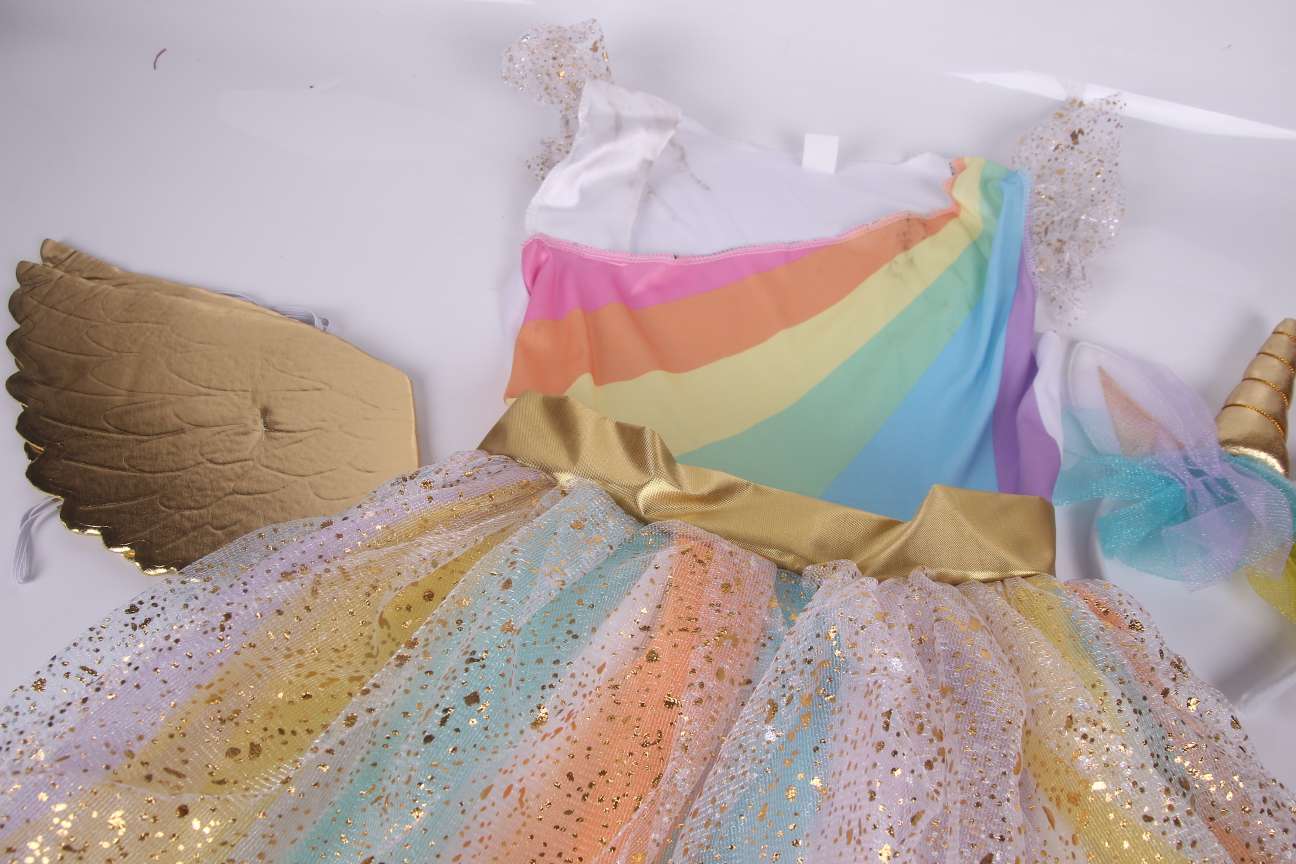 儿童表演服装公主裙独角兽 舞台表演装 万圣节服装产品图