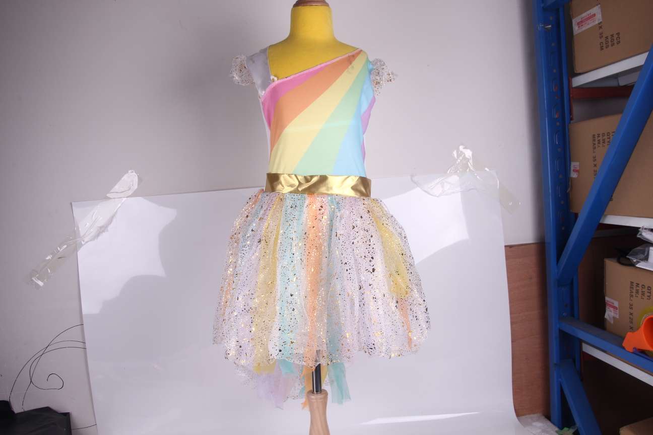 儿童表演服装公主裙独角兽 舞台表演装 万圣节服装细节图