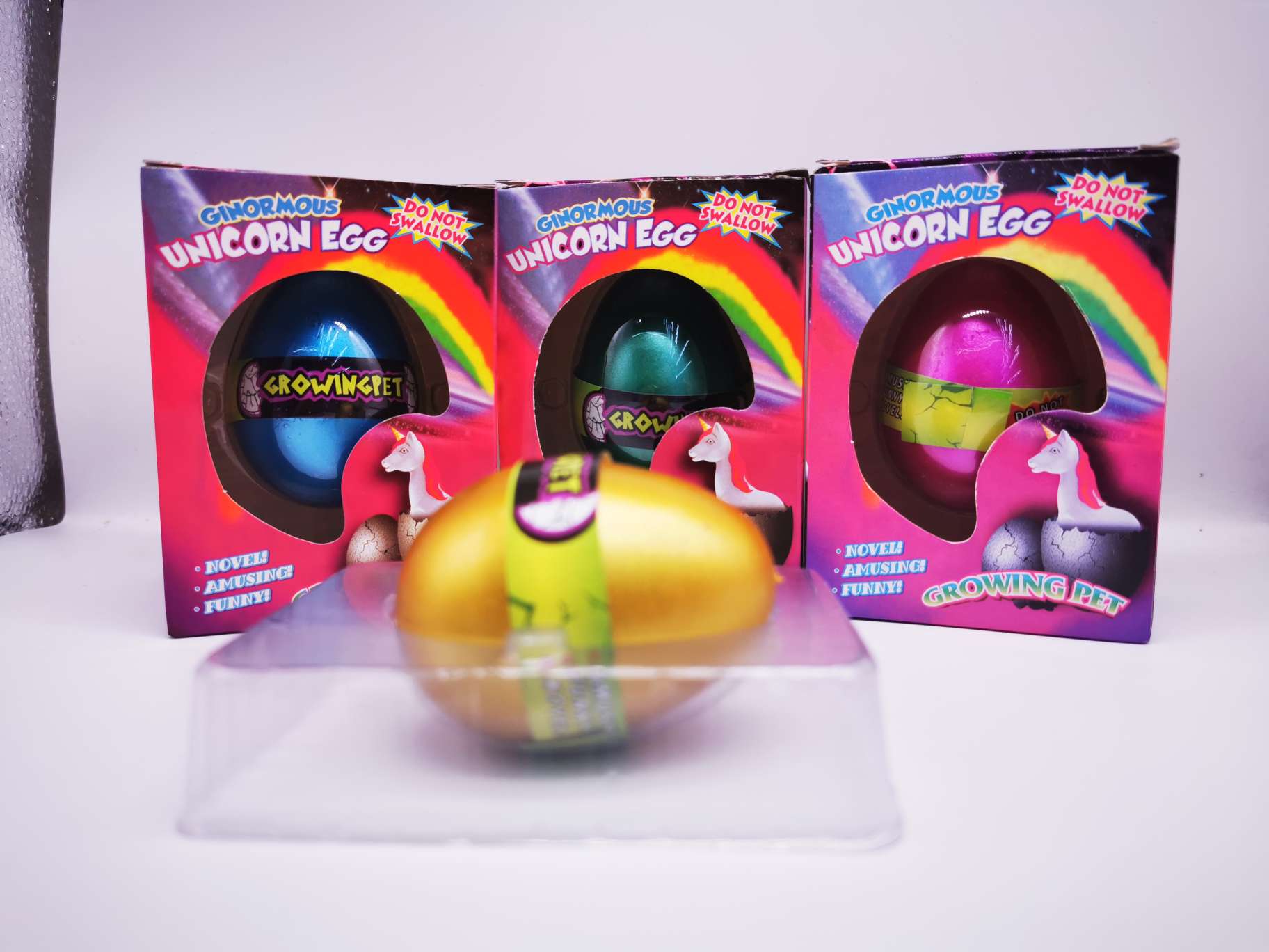 Factory direct sales, water-soaked swelling educational toys for hatching dinosaur eggs (boxed unicorn eggs) details Picture