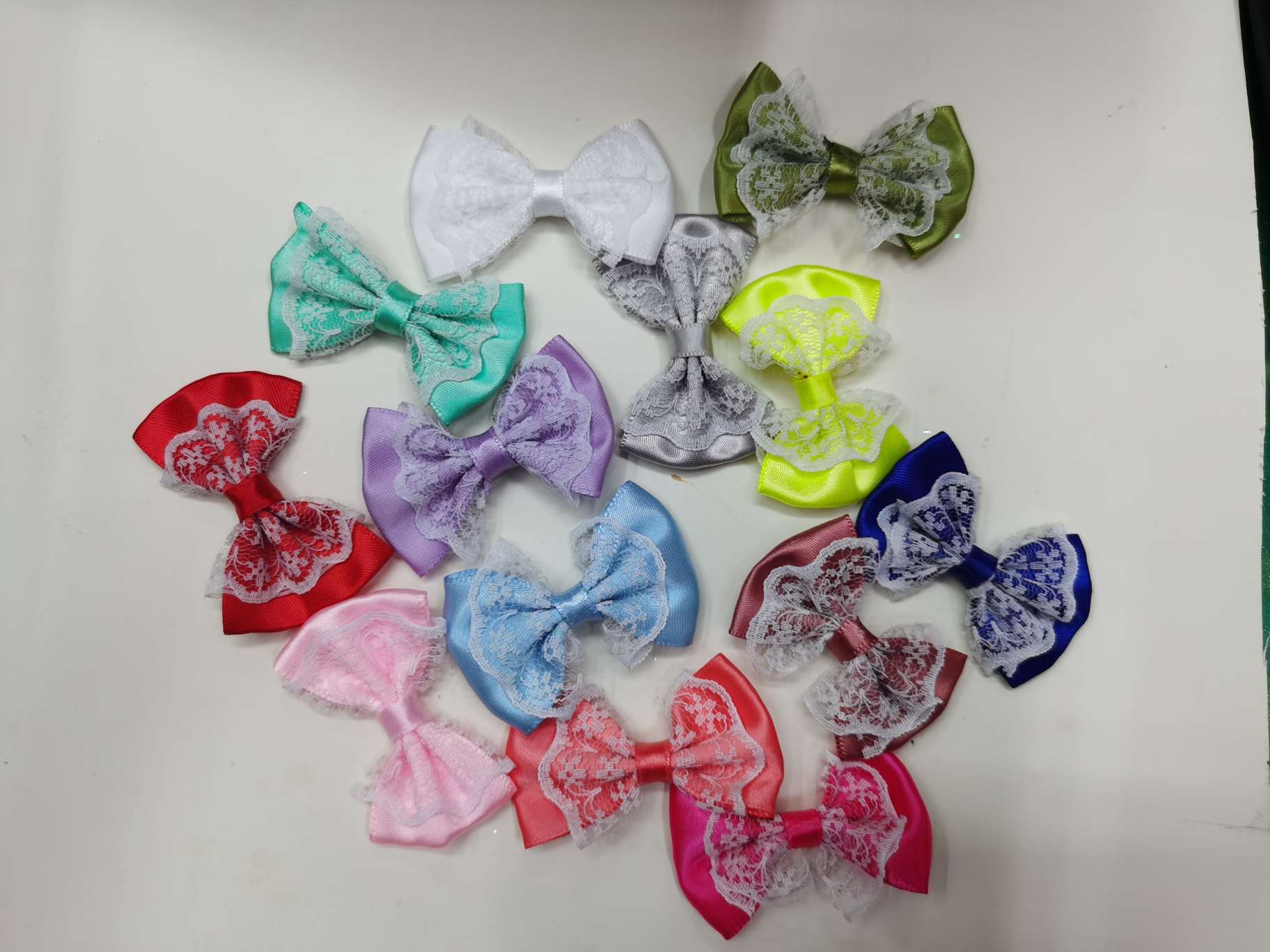 12-point polyester lace bow tie, hand-tied bow tie, diy lace decoration accessories, toy accessories customization