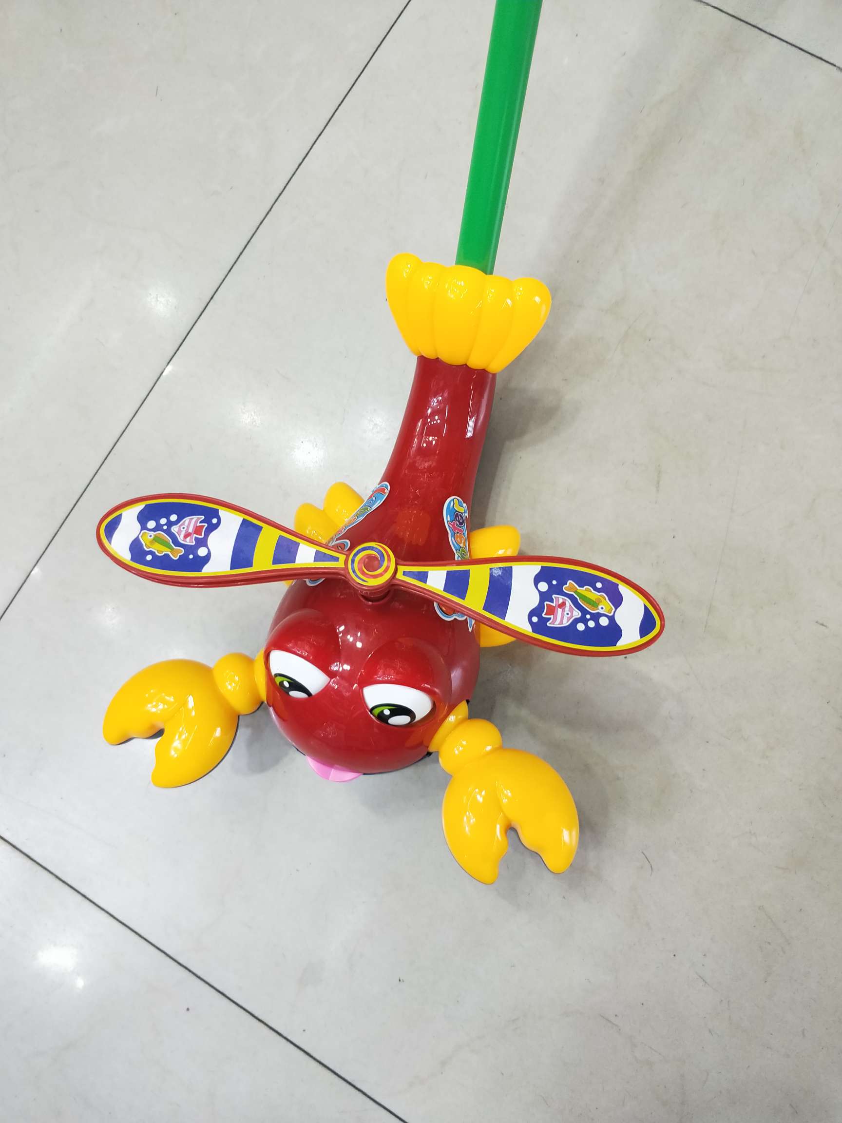 龙虾推车玩具 学步玩具 手推龙虾 过家家玩具