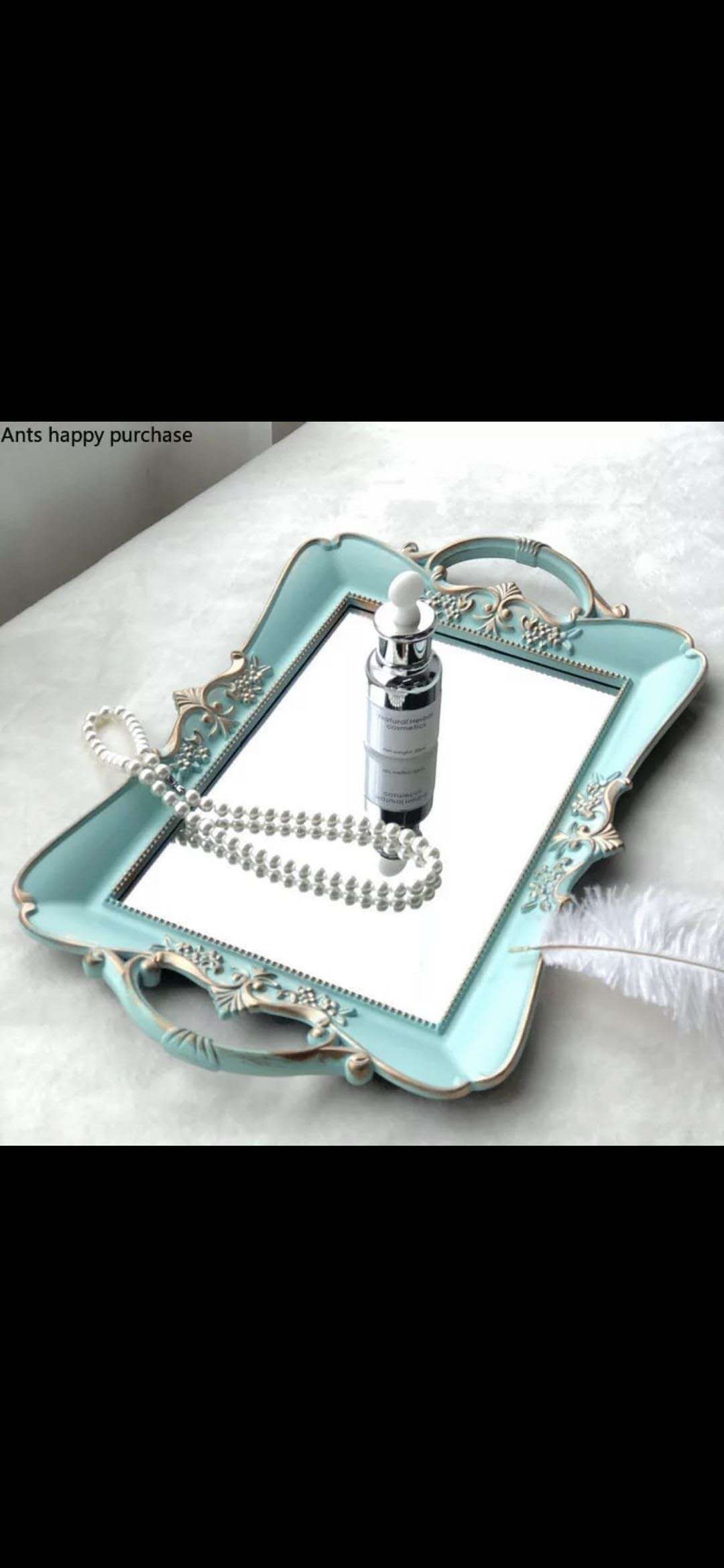 化妆镜厕所 专用高清美丽方便使用 玻璃材质可爱风化妆镜