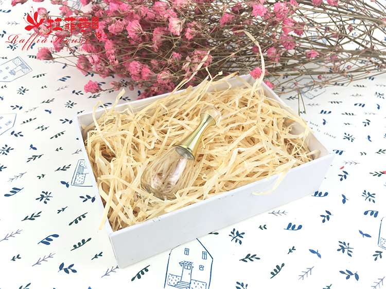 拉菲草之家红酒盒化妆品盒填充木丝