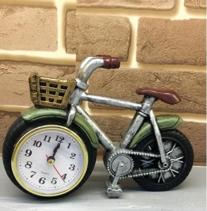Factory direct sales resin vintage bicycle 🚲 clock ornaments thumbnail