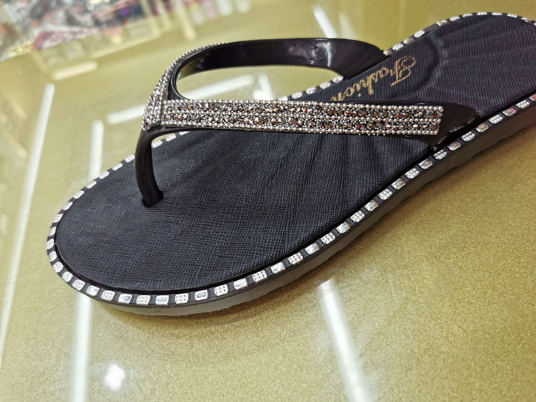Foreign trade women flip-flops decorative clothes pants decorative rhine-drill small bead chain thumbnail