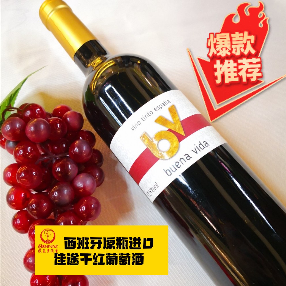 【原瓶进口】西班牙原瓶原装佳途干红葡萄酒/红酒