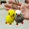 Authentic super cute mink fur mini fur little yellow duck pendant bag, mobile phone pendant, little duck keychain accessory details Picture