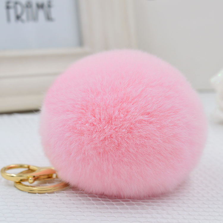 High-quality rex rabbit fur ball keychains, cute car keychains for ladies, bag pendants, fur ball pendants and gifts
