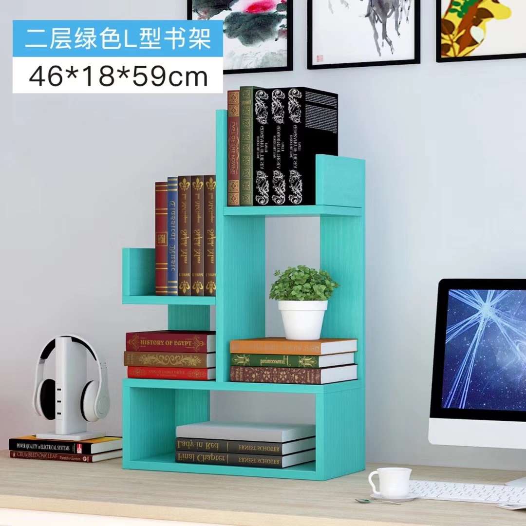 Simple bookshelf, small bookshelf for home and office, creative bookshelf for student dormitory, practical bookshelf A184 Application Scenario