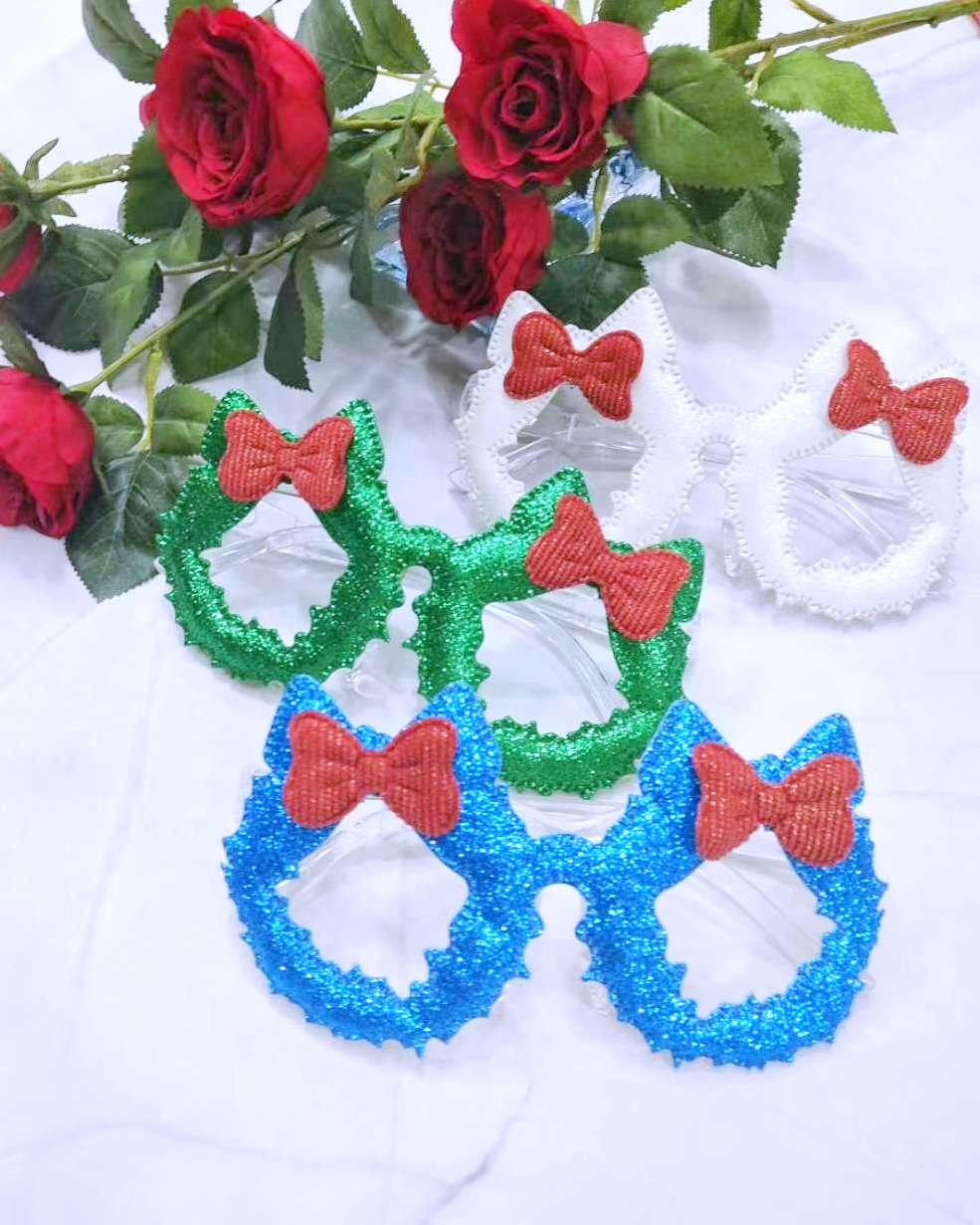 圣诞节礼物混色蝴蝶结仙女眼镜扮演儿童玩具产品图