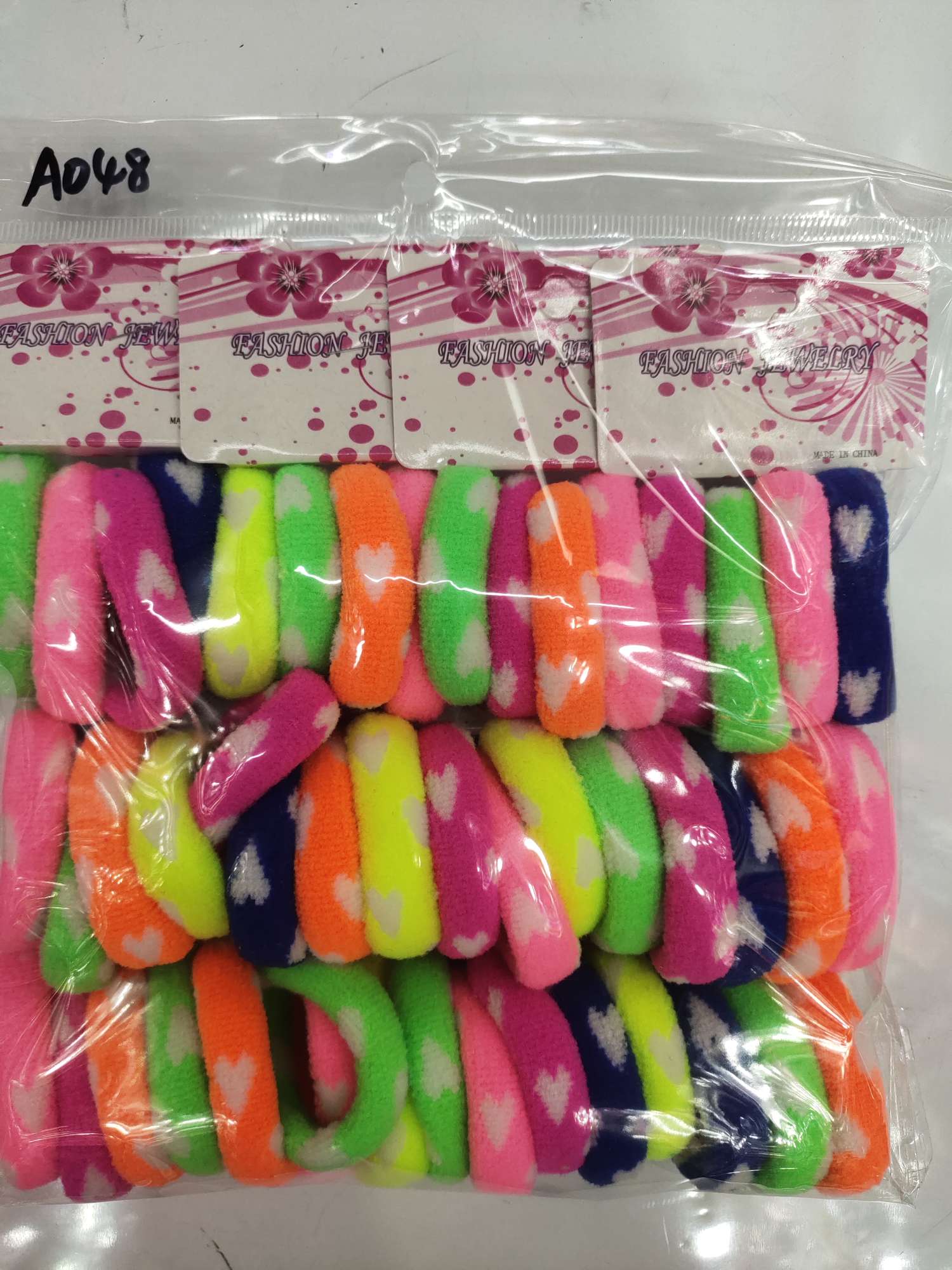 High elastic jacquard heart rubber band thumbnail