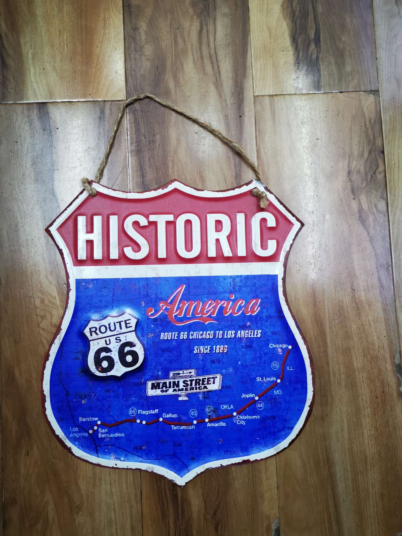 欧美复古异形墙上装饰铁皮画明辉工艺5