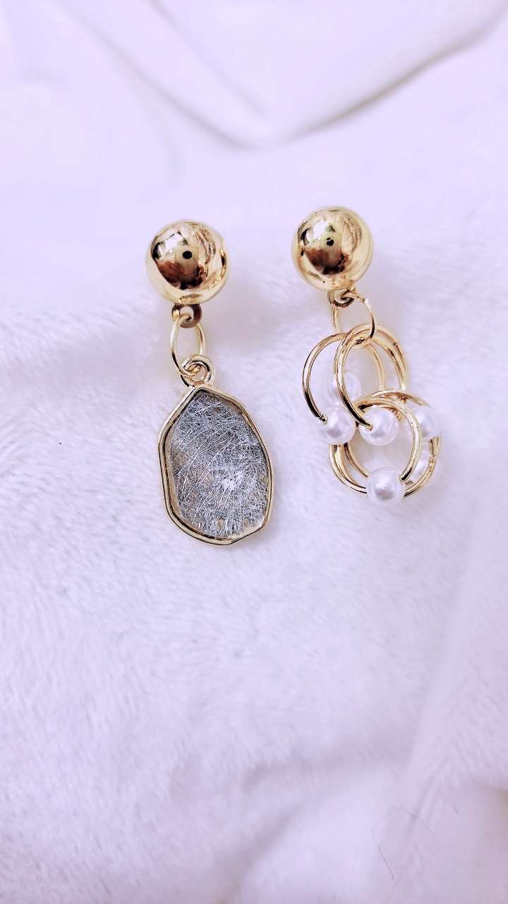 s925 Silver trend aesthetic metal texture personality creative asymmetrical earrings fashion everything stylish woman