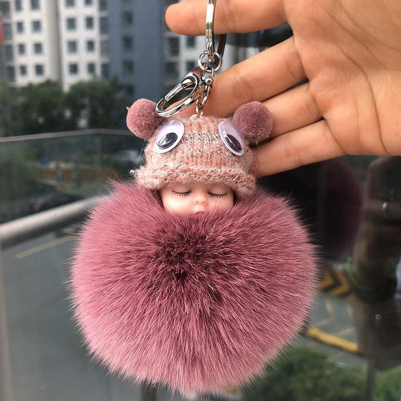 Car key pendant, Korean creative high-end car woven key chain, cute plush red envelope bag pendant for ladies undefined