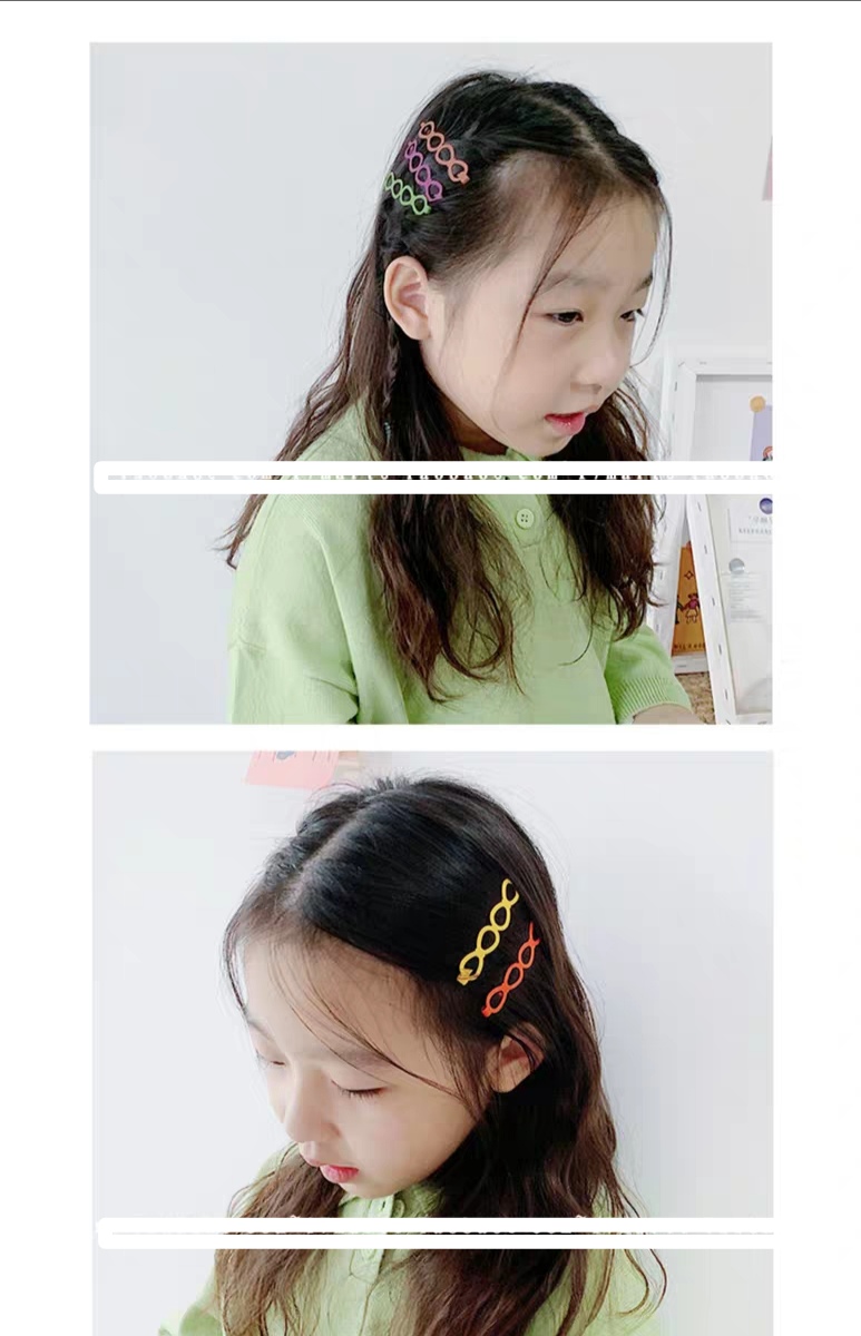 Korean-style polka dot BB clip, edge clip, internet-famous clip, trendy accessory, ins style, cute bb clip, irregular-shaped straight clip Application Scenario