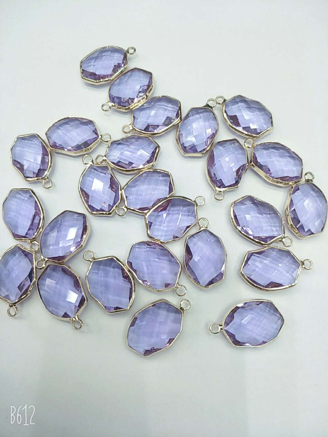 13*18 abnormity stone and copper covered with color KC gold, bracelet earring pendant accessories