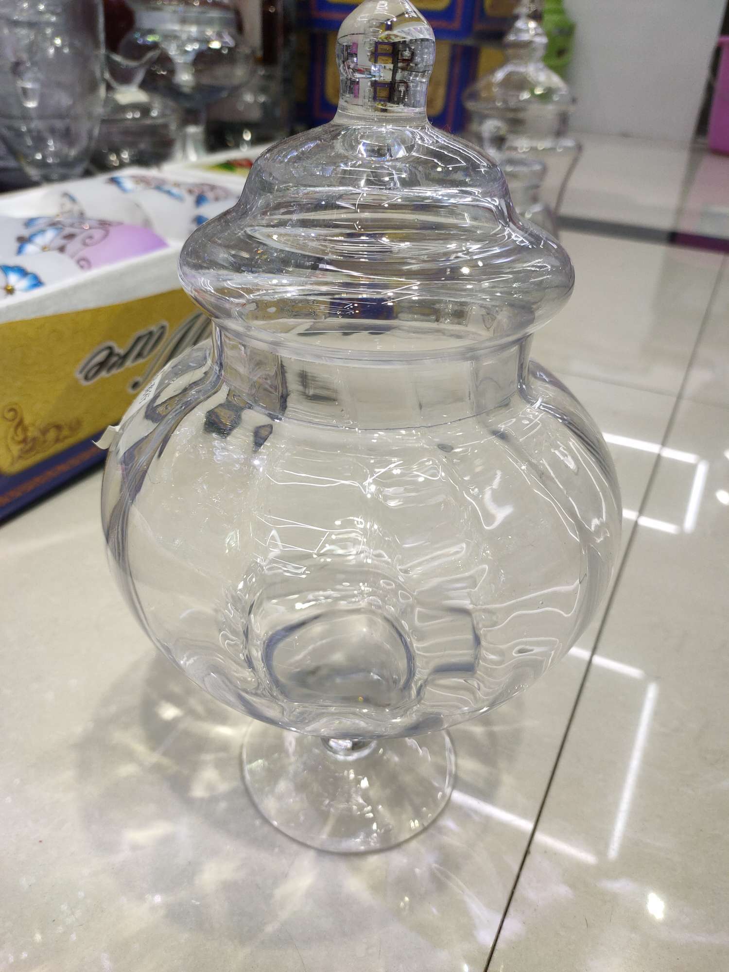Sugar glass cylinder