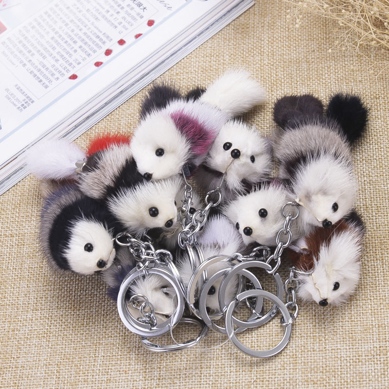 Bags, keychains, pendants, cute little fox fur, mink imitation, women's accessories, car fur, fox plush toys Item Picture