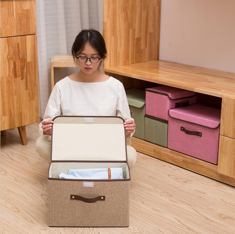 棉麻收纳盒/折叠收纳/无纺布收纳盒产品图