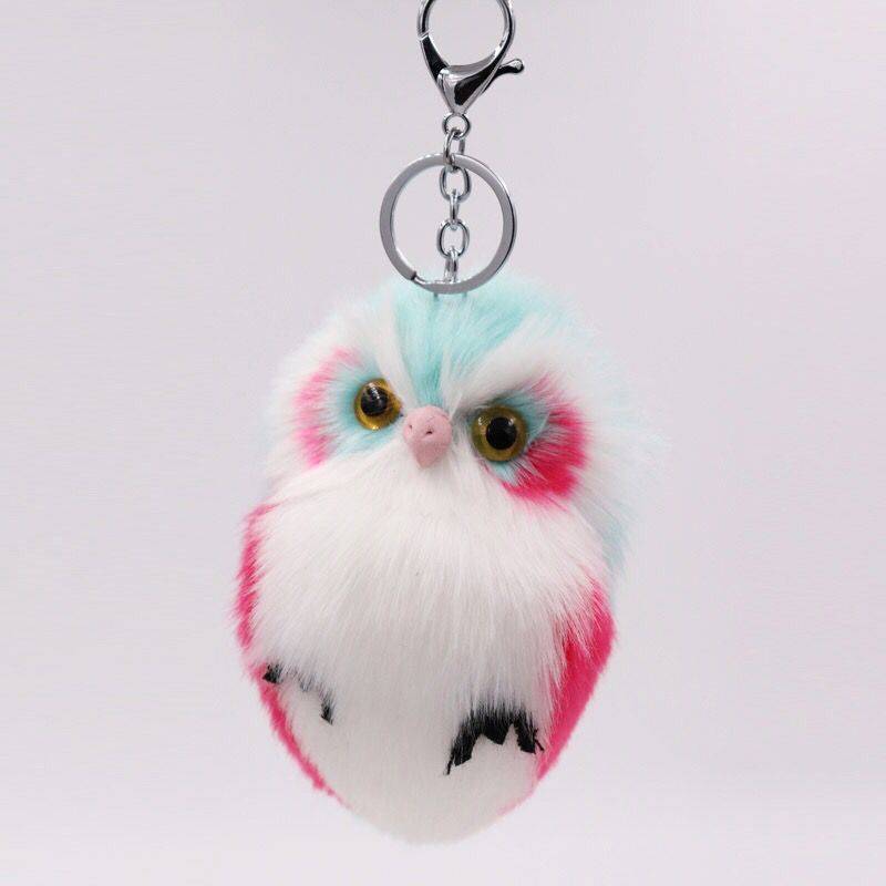 Creative plush balls, cute and adorable owls, keychains, backpacks, car pendants, mini cartoon doll accessories Specification image