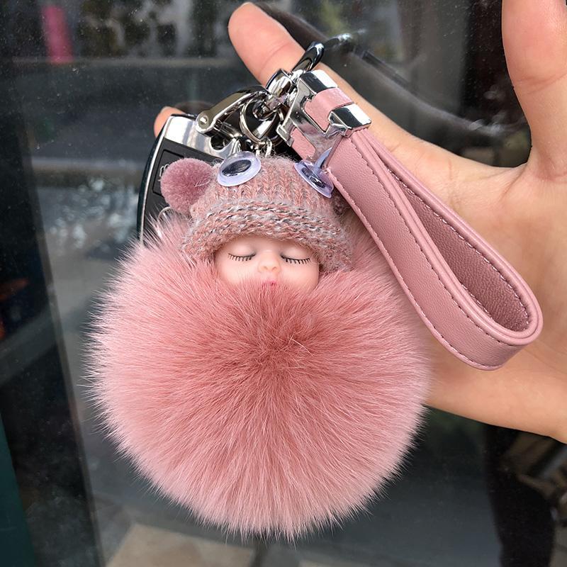 Car key pendant, Korean creative high-end car woven key chain, cute plush red envelope bag pendant for ladies undefined
