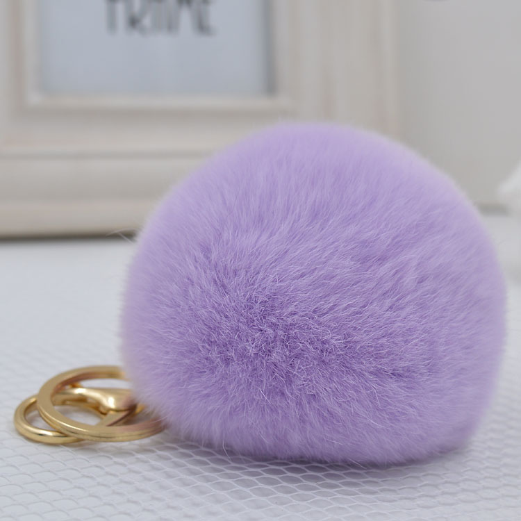 High-quality rex rabbit fur ball keychains, cute car keychains for ladies, bag pendants, fur ball pendants and gifts undefined